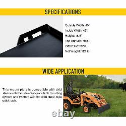 1/2 Quick Attach Mount Plate Attachment for Tractors Skidsteers Loaders