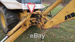 1997 NEW HOLLAND 555E 4X4 TRACTOR LOADER BACKHOE CAB With HEAT 83HP DIESEL