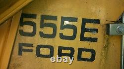 1998 FORD 555E 4x4 Backhoe 1 OWNER New Holland Loader ONLY 4495 hrs extend-a-hoe