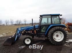 1998 New Holland 4835 Tractor, Cab/Heat/Air, Bush Hog 2426QT Loader, 2,830 Hrs