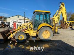 1999 New Holland 555E 4x4 Tractor Loader Backhoe with Cab & Ext-A-Hoe CHEAP