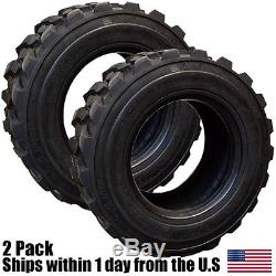 (2) New 12Ply 12x16.5 Skid Steer Tires fits Bob-Cat Tractor Loader Tire