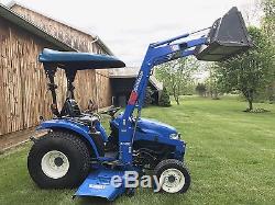 2000 New Holland TC29D Tractor Loader 72 Mid Mower 4x4 Hydrostatic Supersteer