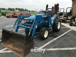 2000 New Holland Tc18 Compact Tractor Loader Post Hole Digger 4x4 18hp Hydro