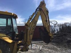 2001 New Holland LB75. B Tractor Loader Backhoe with Cab & Extenda Hoe
