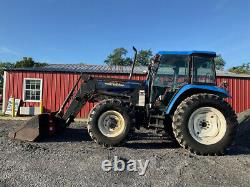 2002 New Holland TS110 4x4 110Hp Powershift Farm Tractor with Cab & Loader 4300Hrs