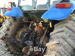 2002 New Holland TS110 4x4 Farm Tractor with Cab & Loader