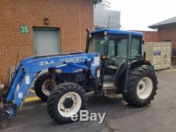 2003 New Holland TN65S 4x4 Utility Tractor with Cab Loader Power Reverser 1100Hrs