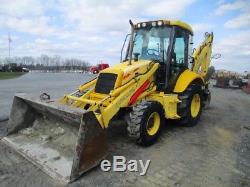 2005 New Holland LB90B Tractor Loader Backhoe, Cab, 4WD, Extendahoe, 5503 Hours