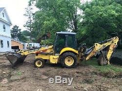 2007 NEW HOLLAND B95 TURBO BACKHOE LOADER with EXTENDAHOE and HYDRAULIC THUMP