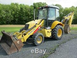 2008 New Holland B95 Tractor Loader Backhoe, 4x4, Cab, AC, Ext Hoe, 2134 Hours