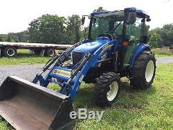 2010 New Holland 3050 Cvt 4x4 Tractor Loader Enclosed Cab 1500hr Low Cost Ship