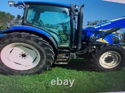 2012 New Holland T6050 Delta 4x4 125HP Farm Tractor with Cab & Loader CLEAN