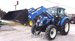 2013- NH T4.75 Cab 4x4 & Loader Low Hrs. Ships @ $1.85 per loaded mile