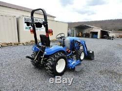 2014 New Holland Boomer 24 Compact Tractor Loader Belly Mower 24 HP Diesel 4X4