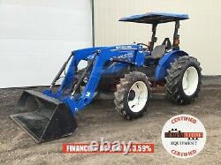 2016 NEW HOLLAND 70 WORKMASTER TRACTOR With LOADER, 3 PT, 540 PTO, 4X4, 370 HRS