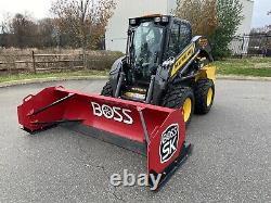 2018 New Holland Skid Steer Loader-8 Boss Snow Pusher -139 Hour-2 Speed-Aux Hyd