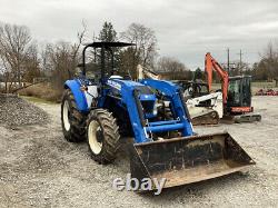 2018 New Holland T4.75 4x4 75Hp Utility Tractor with Loader Power Shuttle 700Hrs