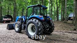 2019 NEW HOLLAND POWERSTAR 120 With LOADER TRACTOR BUCKET + HAY SPEAR 4x4 EROPS