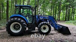 2019 NEW HOLLAND POWERSTAR 120 With LOADER TRACTOR BUCKET + HAY SPEAR 4x4 EROPS