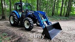 2019 NEW HOLLAND POWERSTAR 120 With LOADER TRACTOR BUCKET + HAY SPEAR 4x4 EROPS