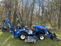 2019 New Holland Workmaster 25s Loader Backhoe 60' Mower Only 280 Hours Clean Pa