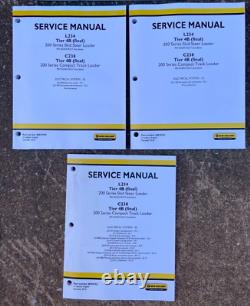 3 Binders! New Holland Skid Steer L234 Track Loader C238 Repair Service Manuals