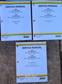 3 Binders! New Holland Skid Steer L234 Track Loader C238 Repair Service Manuals