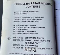 4 Books! New Holland Construction LS180 LS190 Skid Steer Repair Service Manuals