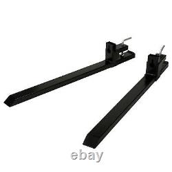 60 45 4000lb Clampon Pallet Fork Loader Bucket Skidsteer Tractor Quick Attach