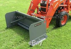 7' Snow Pusher, Front End Loader Skid Steer Q/A Rubber Cutting Edge, 24x24