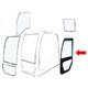 84143871 Left Side Door Glass Fits Ford New Holland NH Loader W110C W130C