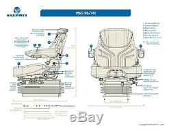 Air Suspension Seat Case Tractor / Backhoe / Crawler / Excavator / Wheel Loader