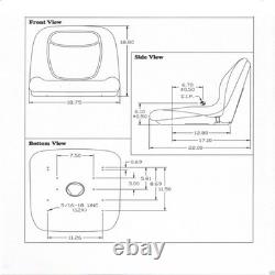 Black Seat Fits New Holland LS120 LS125 LS140 LS150 LS160 LS170 LS180 LS185 &190