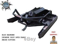 Blue Diamond Extreme Duty open front brush cutter for skid steer loader