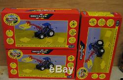 Britains 9649 Trade Case (3), New Holland 6635 Tractor & Loader Mib, Rare