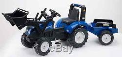 Falk Ride On Toys New Holland T8.435 Pedal Tractor With Front Loader And Trailer