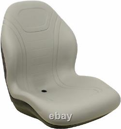 Fits New Holland Loader/Backhoe Bucket Seat Fits Various Models Gray Vinyl