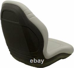 Fits New Holland Loader/Backhoe Bucket Seat Fits Various Models Gray Vinyl