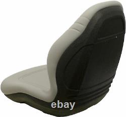 Fits New Holland Loader/Backhoe Bucket Seat Fits Various Models Gray Vinyl