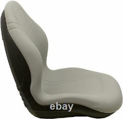 Fits New Holland Loader/Backhoe Bucket Seat Fits Various Models Gray Vinyl