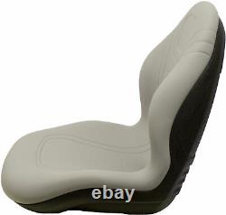 Fits New Holland Loader/Backhoe Bucket Seat Fits Various Models Gray Vinyl