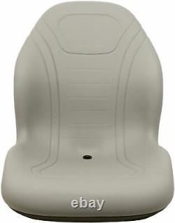 Fits New Holland Loader/Backhoe Bucket Seat Fits Various Models Gray Vinyl