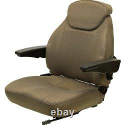 Fits New Holland Loader/Backhoe Seat Assembly Brown Cloth