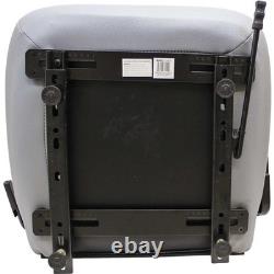 Fits New Holland Loader/Backhoe Seat Assembly withArms Gray Vinyl