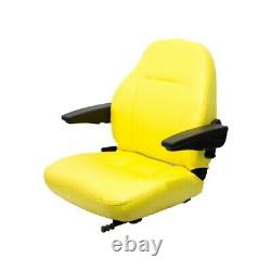 Fits New Holland Wheel Loader Seat Assembly withArms Yellow Vinyl