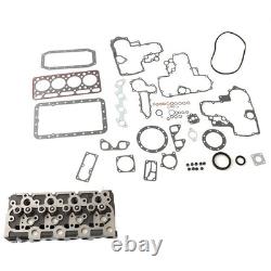 For New Holland L555 L553 Skid-Steer Loader Complete Cylinder Head& Gasket
