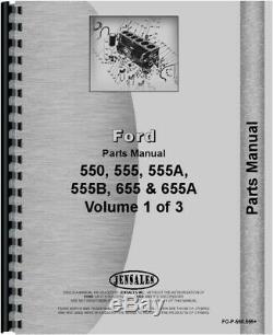 Ford 550 555 655 655A 555A 555B TLB Tractor Loader Backhoe Parts Manual Catalog