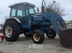 Ford Diesel Farm Tractor 6610 with New Holland 7210 Front Bucket Loader. LOW HOURS