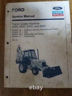 Ford New Holland 455D 555D 575D 655D Tractor Loader Backhoe Shop Service Manuals